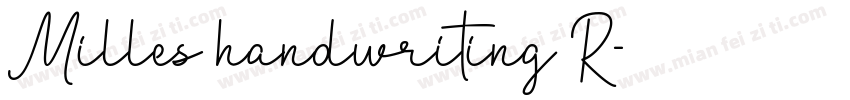 Milles handwriting R字体转换